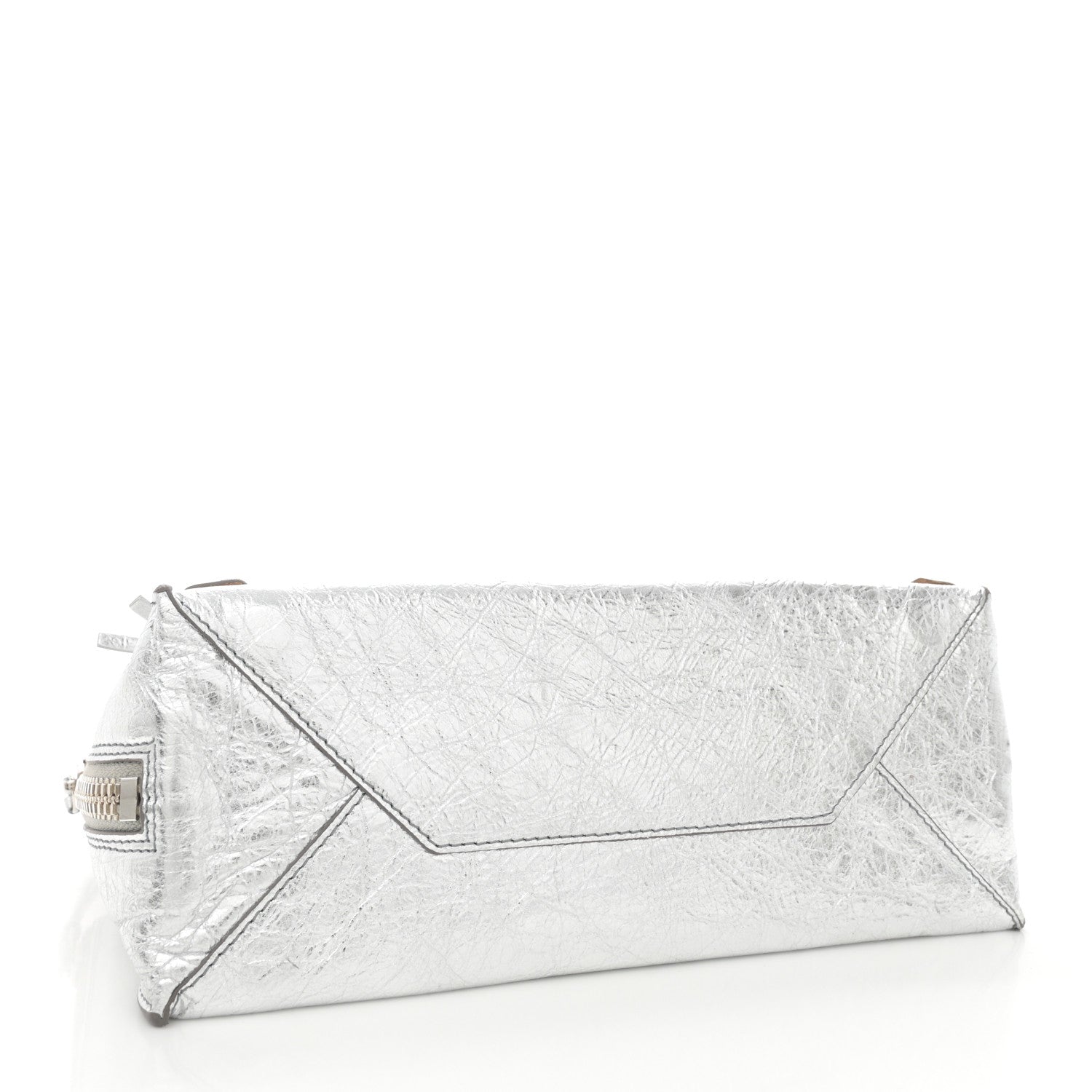Balenciaga Metallic Calfskin Papier A6 Zip Around Tote Silver 5 of 11