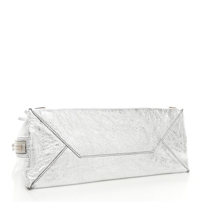 Balenciaga Metallic Calfskin Papier A6 Zip Around Tote Silver 5 of 11