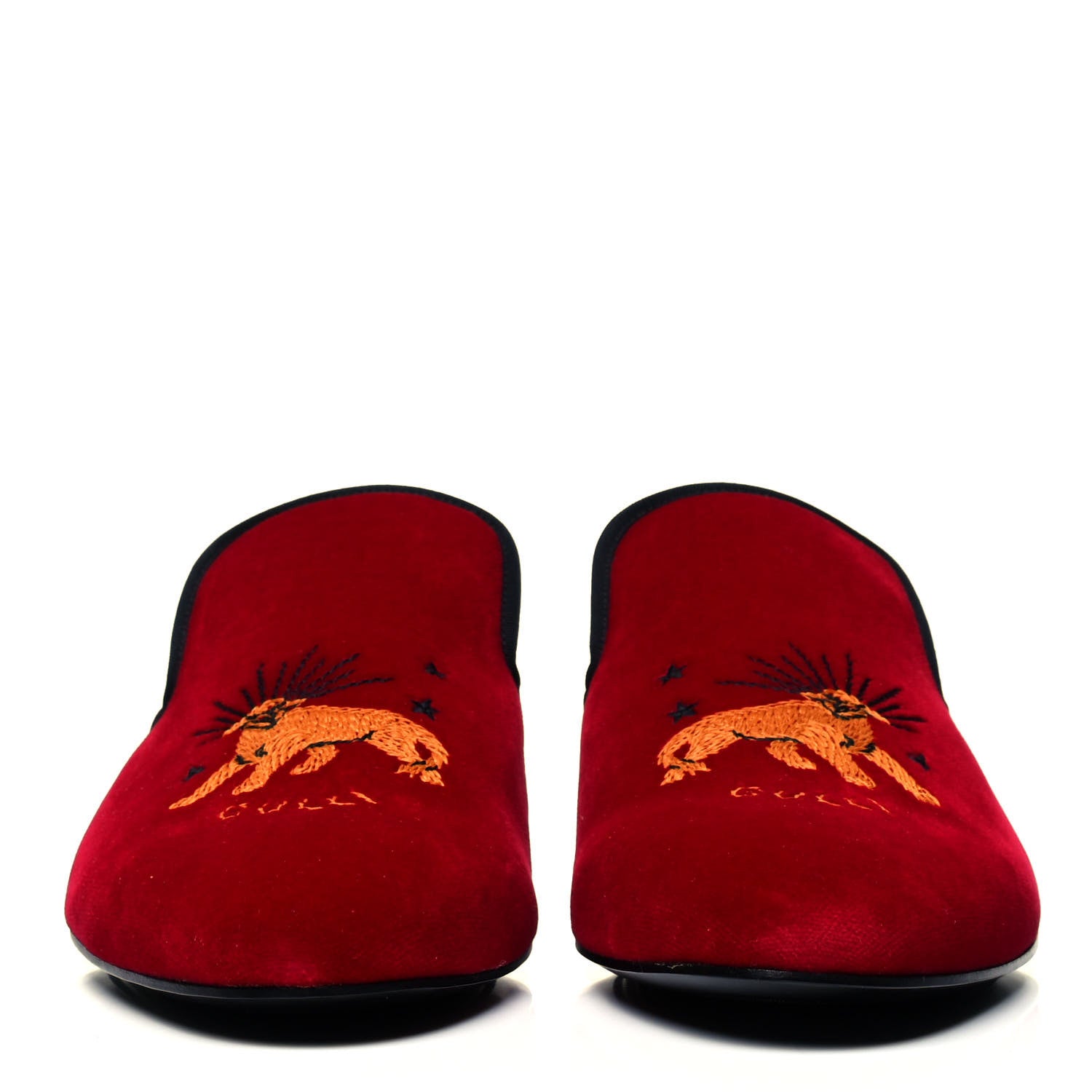 Gucci Velvet Mens Marmara Mules 9 Rosso 2 of 8