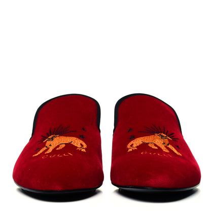 Gucci Velvet Mens Marmara Mules 9 Rosso 2 of 8