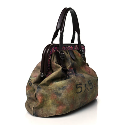 Chanel Washed Toile Graffiti On The Pavements Bowler Khaki Multicolor 3 of 11