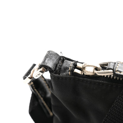 Prada Tessuto Nylon Calfskin Flat Messenger Bag Black 10 of 10