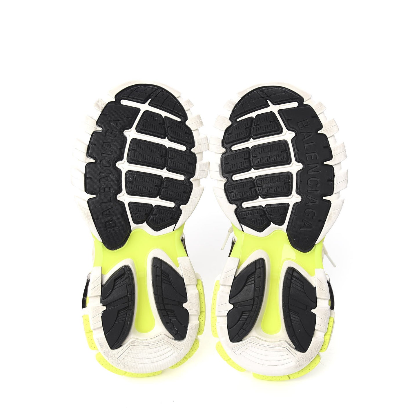 Rubber Mesh Bi-Color Womens Track.2 Open Sneakers 37 White Fluo Yellow