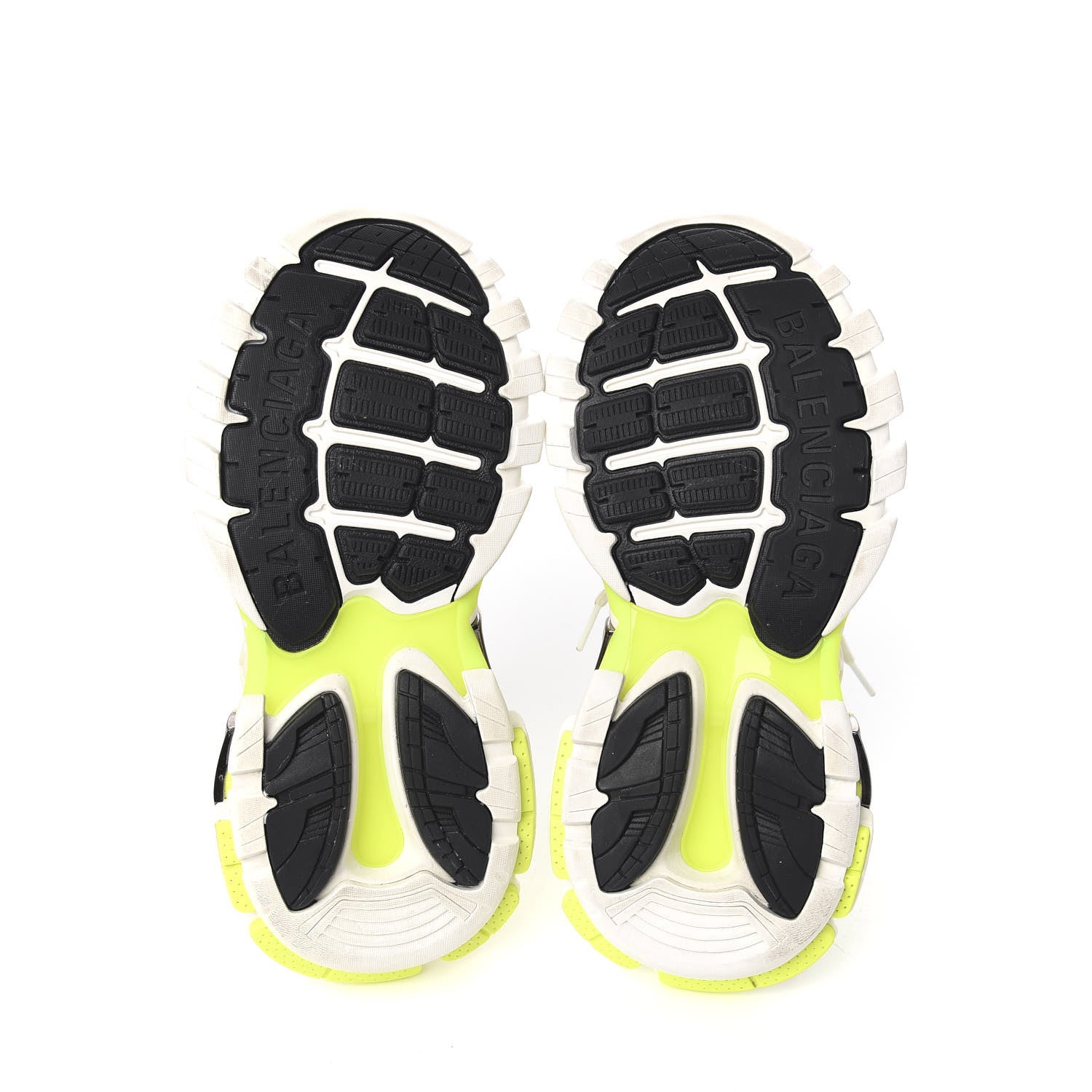 Balenciaga Rubber Mesh Bi-Color Womens Track.2 Open Sneakers 37 White Fluo Yellow 5 of 9