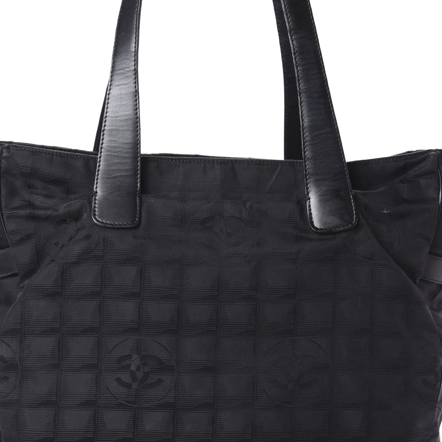 Nylon Large Travel Tote Black