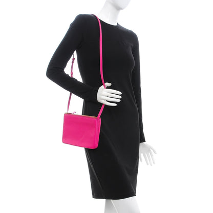 Celine Lambskin Small Trio Crossbody Bag Fluo Pink 2 of 10