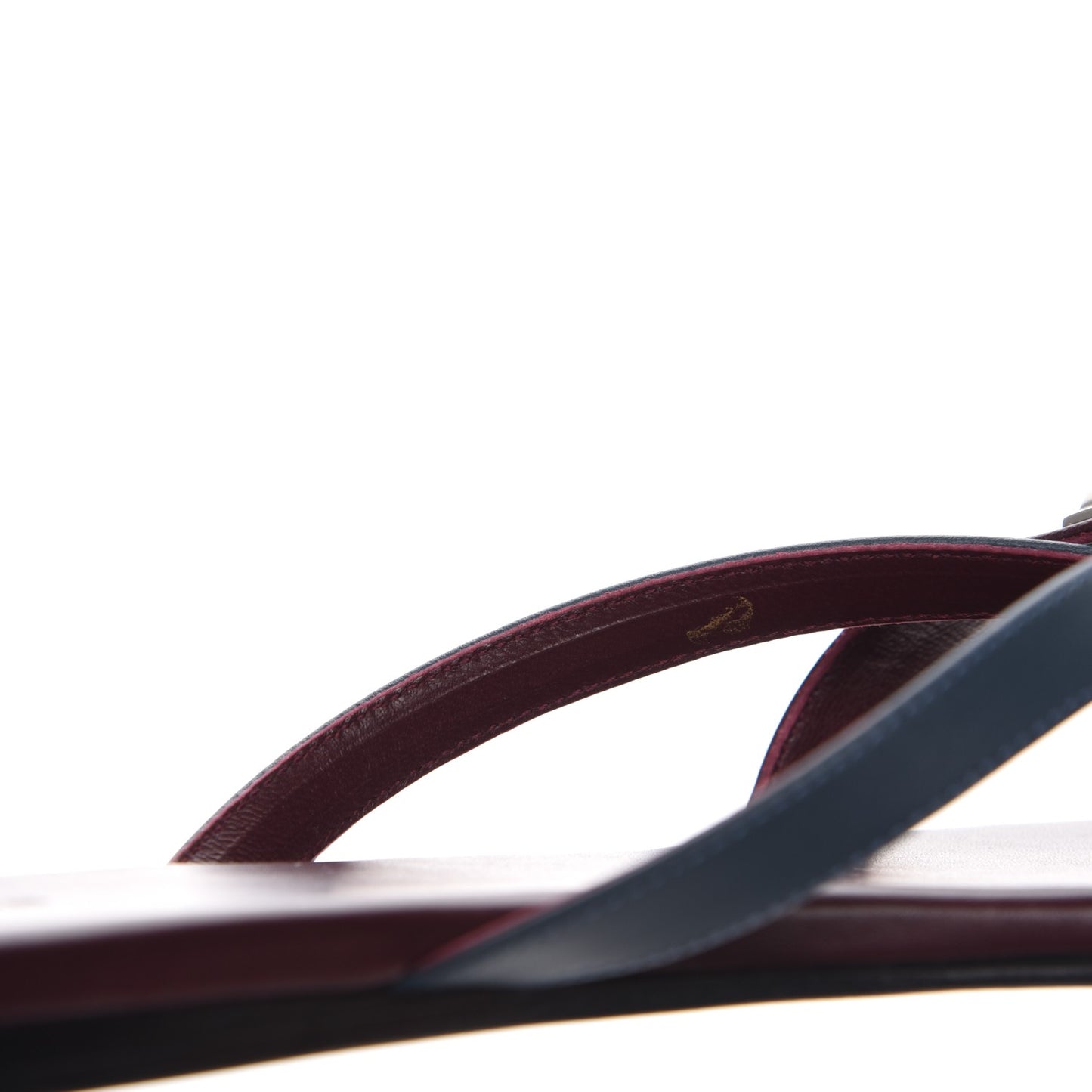 Nappa Calfskin Corfou Sandals 38 Bleu Ardoise Bordeaux