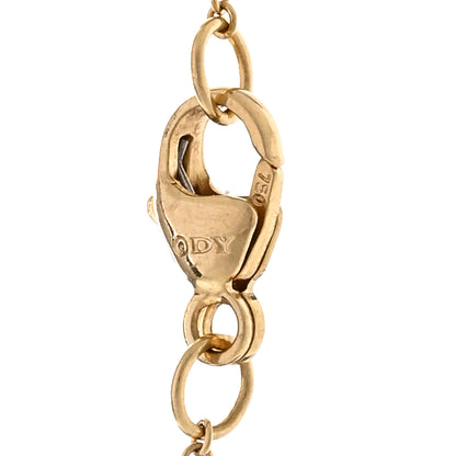 David Yurman 18K Yellow Gold Diamond Turquoise 7mm Petite Chatelaine Pendant Necklace 4 of 4