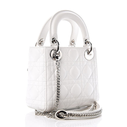 Christian Dior Lambskin Cannage Mini Lady Dior White 3 of 11