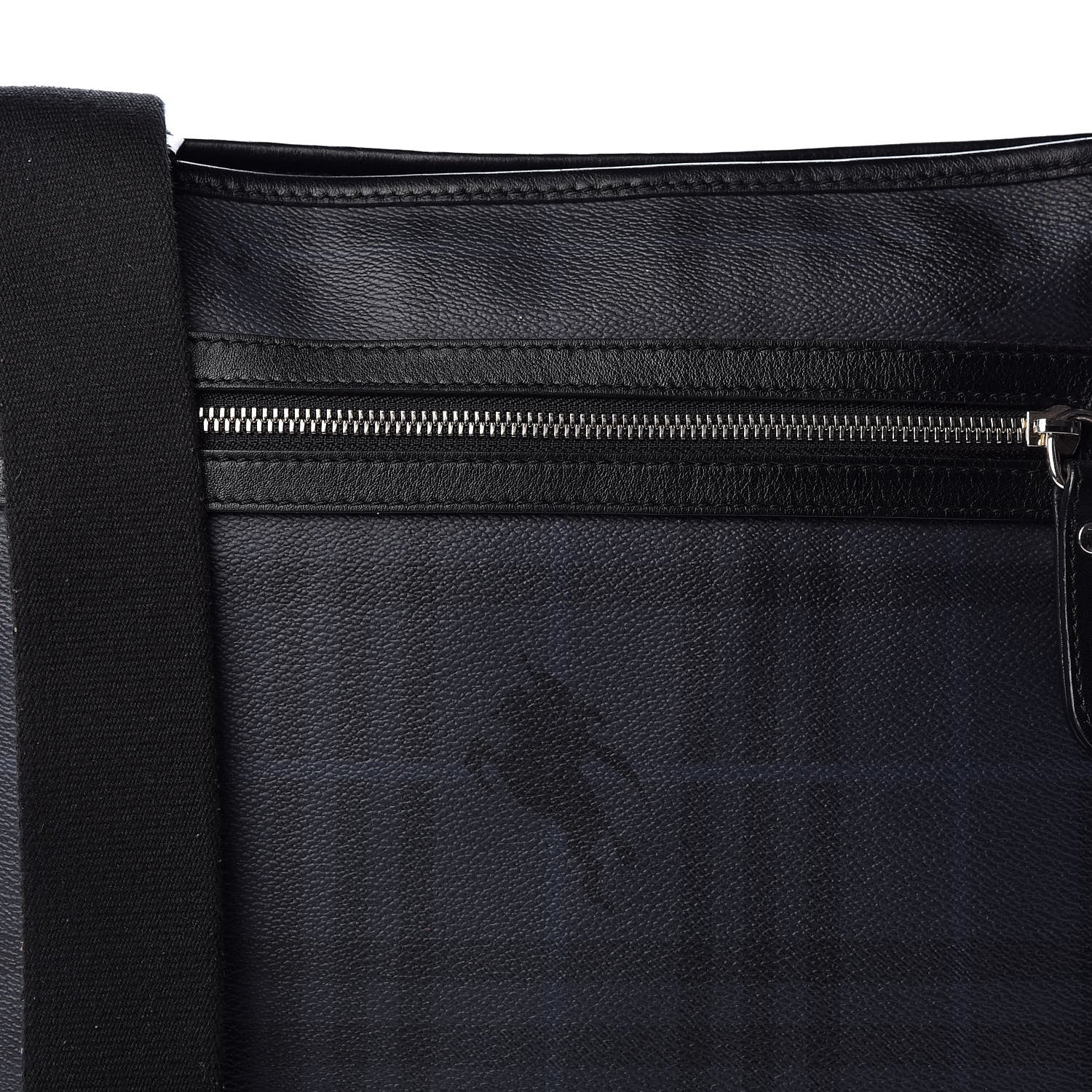 Burberry Haymarket Check Crossbody Messenger Bag Blue Black 9 of 9