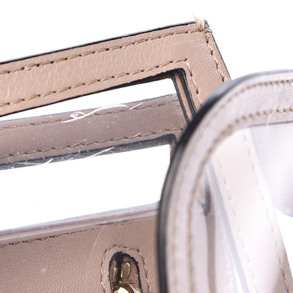 Valentino Garavani PVC Nappa Naked Small Glam Lock Rockstud Flap Poudre 10 of 12