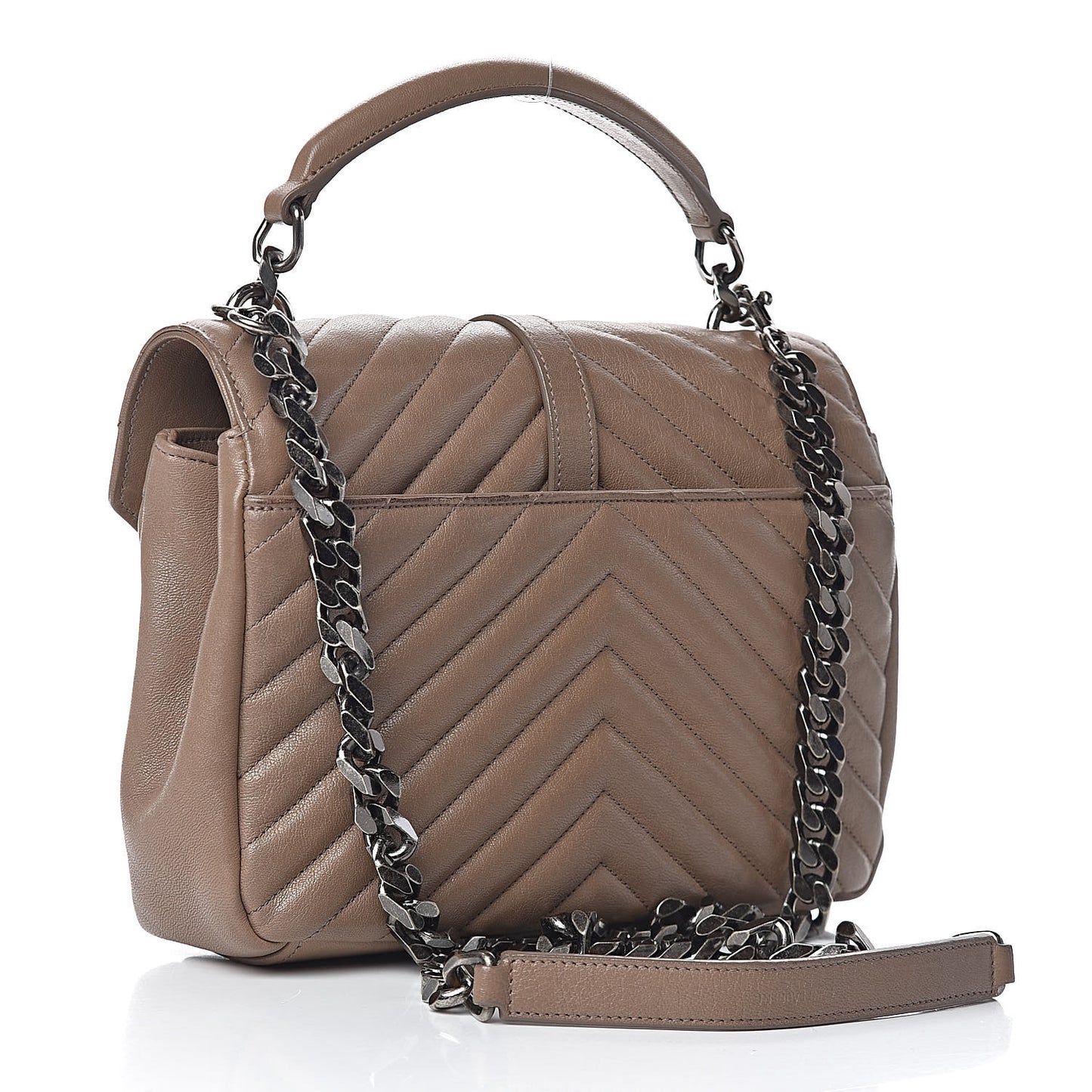 Sheepskin Matelasse Chevron Monogram Medium College Bag Fard