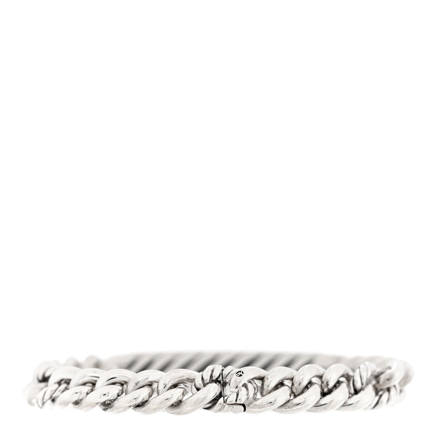 Sterling Silver Diamond Pave Single Belmont Curb Link ID Bracelet