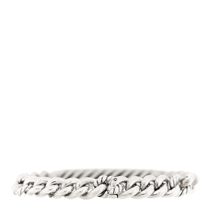 David Yurman Sterling Silver Diamond Pave Single Belmont Curb Link ID Bracelet 2 of 3