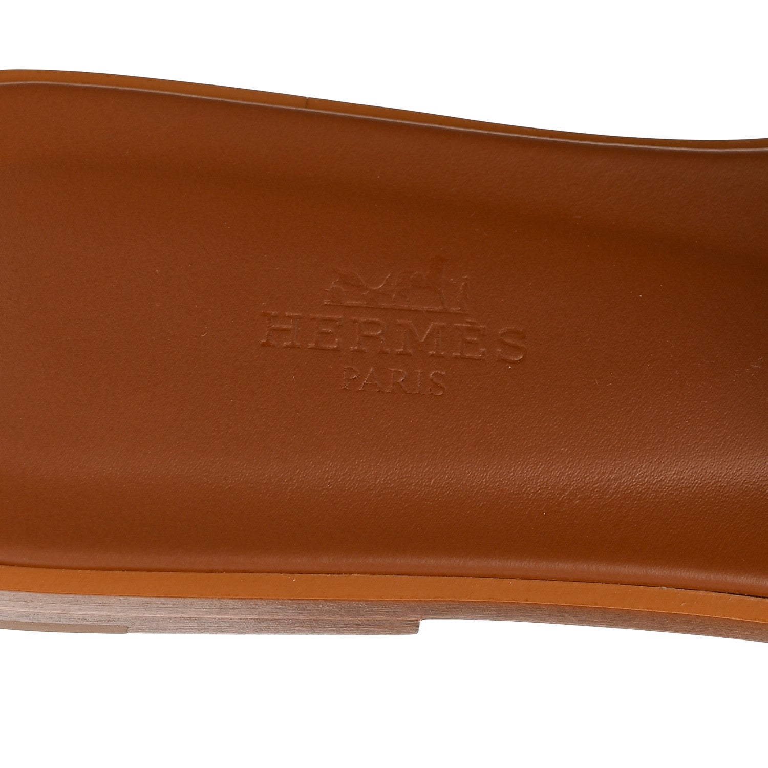 Hermes Box Calfskin Oran Sandals 38 Gold 8 of 9