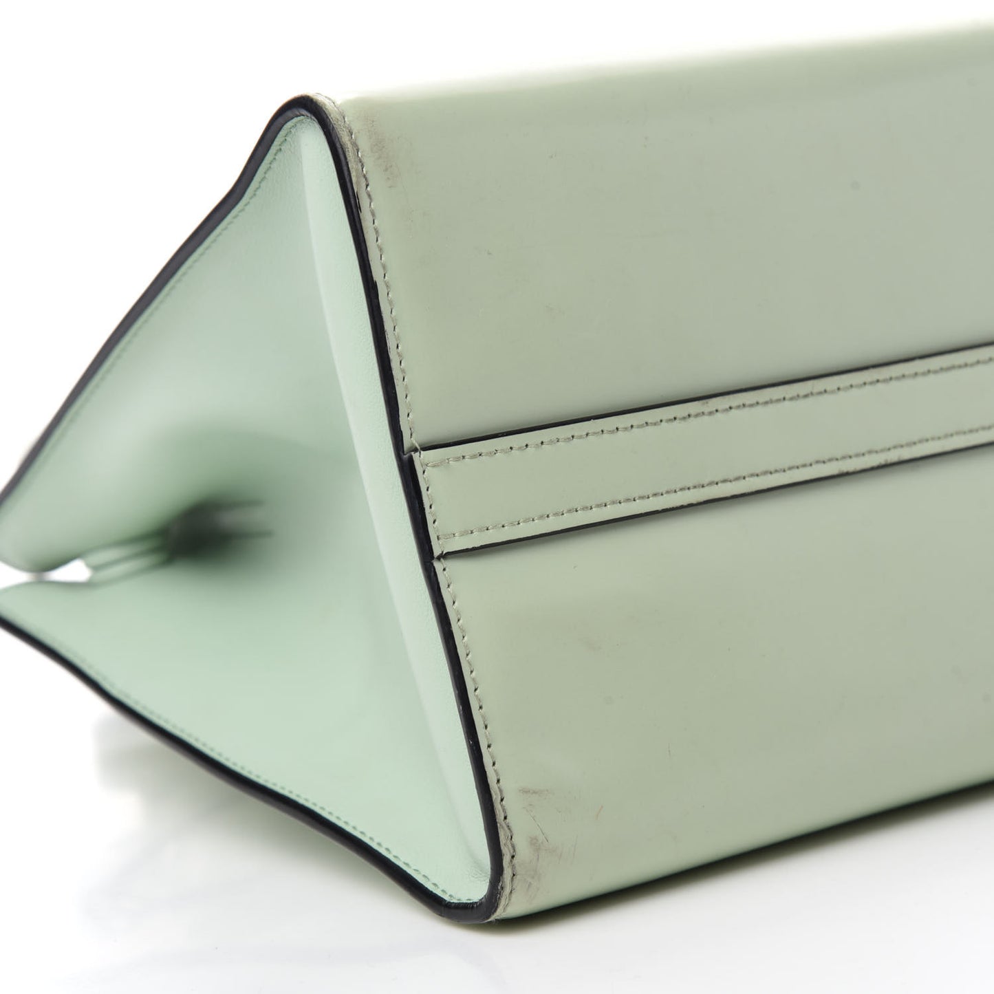 Spazzolato Small Monochrome Top Handle Tote Acquamarina