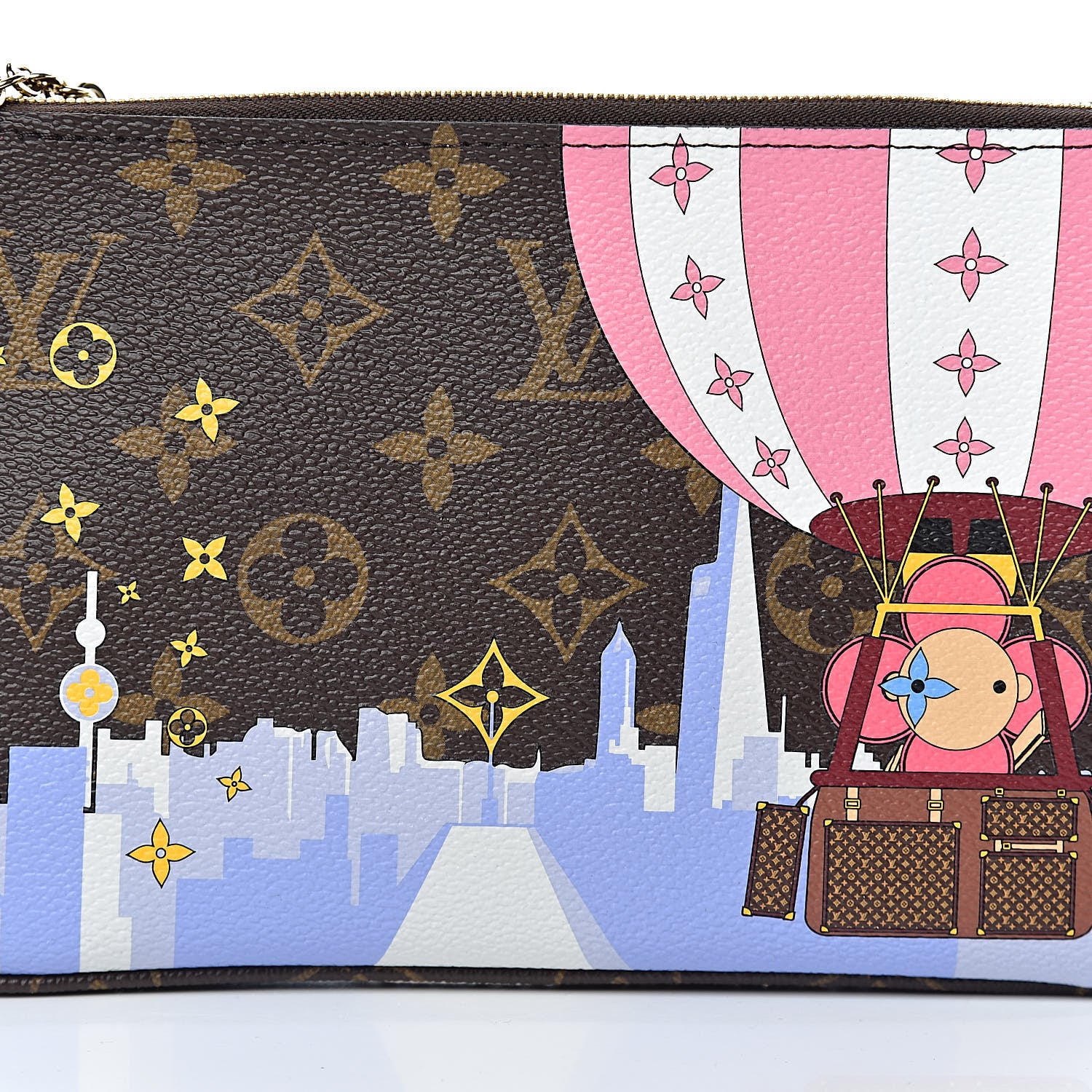 Louis Vuitton Monogram 2019 Christmas Animation Double Zip Pochette 10 of 10