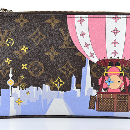 Louis Vuitton Monogram 2019 Christmas Animation Double Zip Pochette 10 of 10