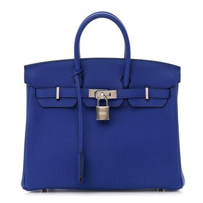 Hermes Togo Verso Birkin 25 Bleu Royal Capucine 1 of 18