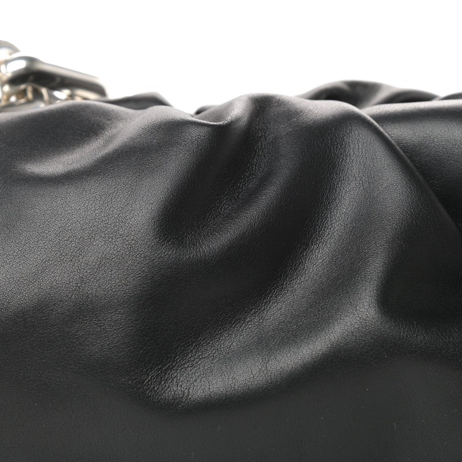 Bottega Veneta Calfskin The Pouch Chain Black 9 of 10