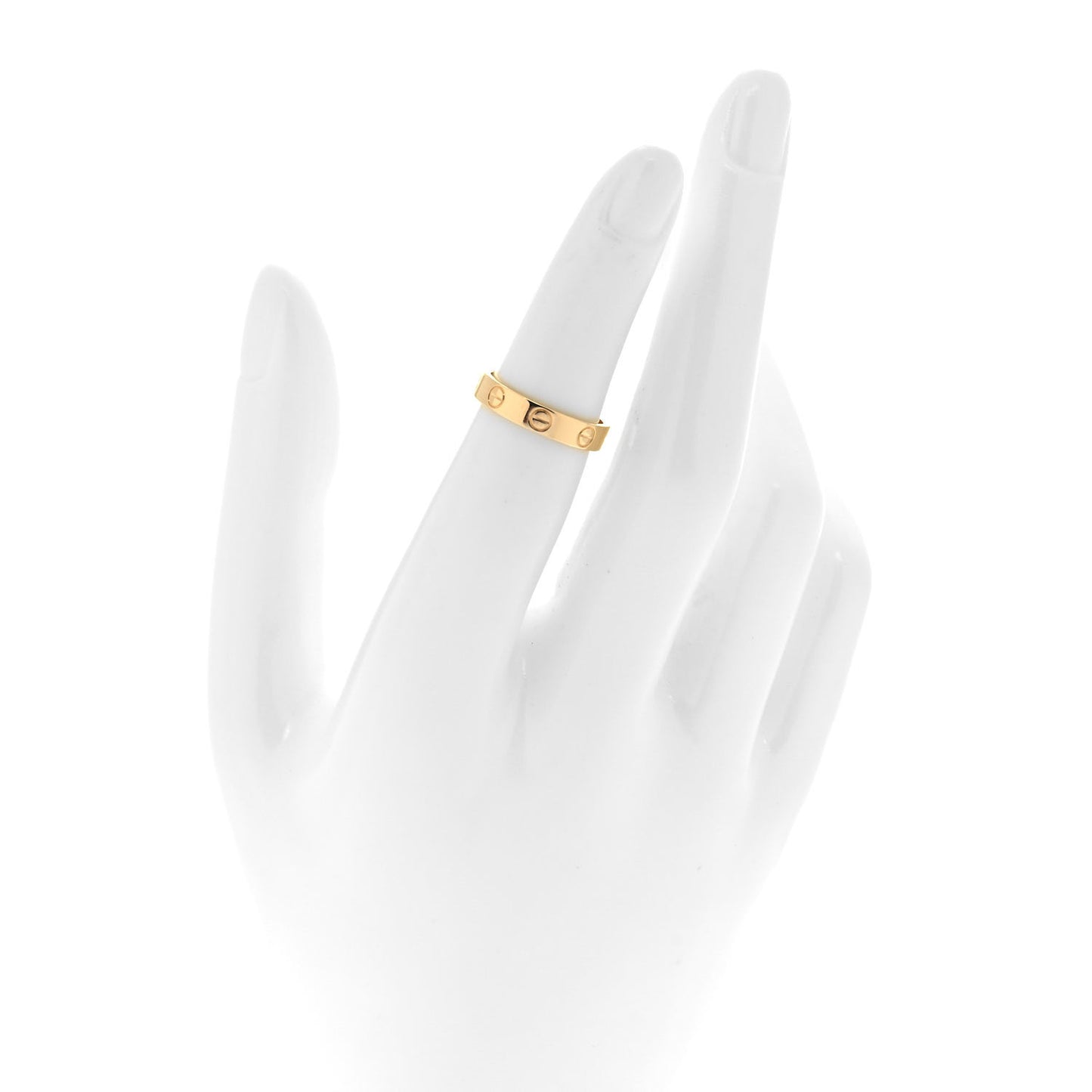 18K Yellow Gold 3.5mm LOVE Wedding Band Ring 49 4.75