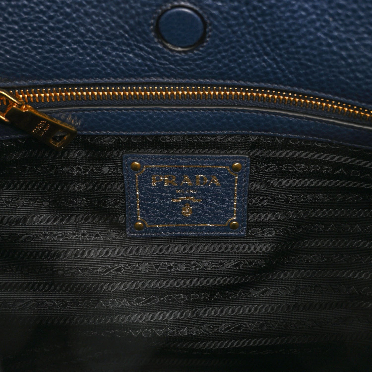 Prada Vitello Phenix Embossed Logo Hobo Baltico 6 of 9