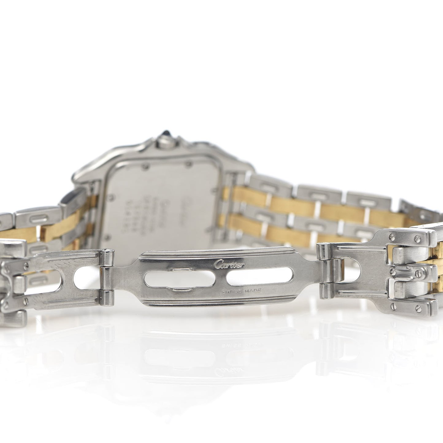 Stainless Steel 18K Yellow Gold 27mm Panthere Quartz Watch