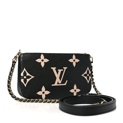 Louis Vuitton Empreinte Monogram Giant Multi Pochette Accessories Black Beige 3 of 11