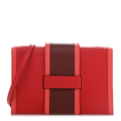Hermes Evercolor H Passant Clutch Rouge De Coeur Rouge H Rose Texas 1 of 6