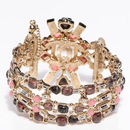 Chanel Gripoix Baguette Crystal Bracelet Gold 3 of 5