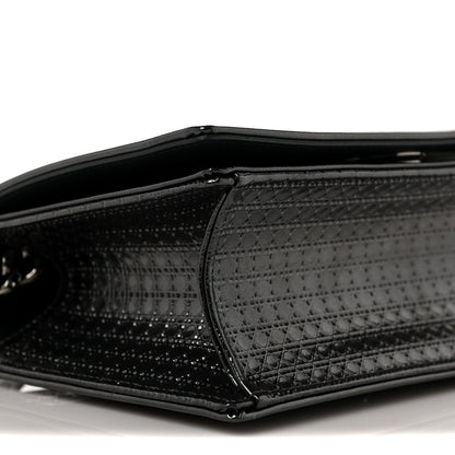 Christian Dior Metallic Patent Micro-Cannage Small Diorama Flap Bag Onyx Black 8 of 10
