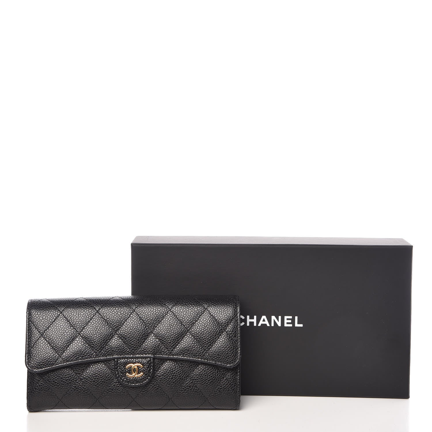 Chanel Caviar Quilted Large Flap Wallet Black 11 of 11