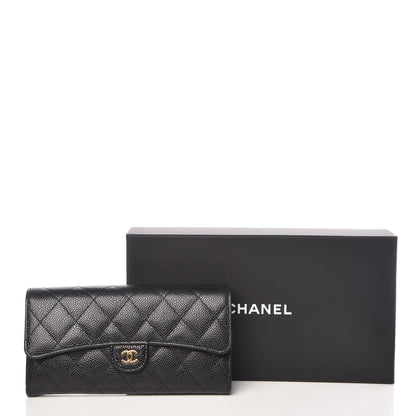 Chanel Caviar Quilted Large Flap Wallet Black 11 of 11
