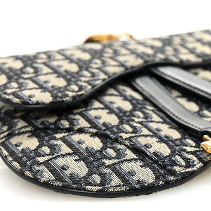 Christian Dior Oblique Saddle Belt Pouch Blue 8 of 9
