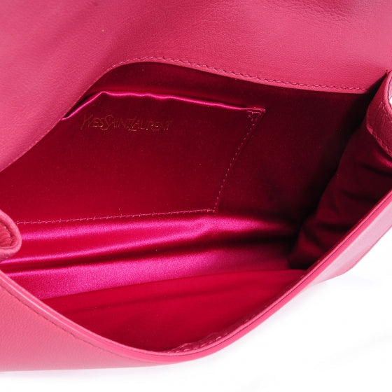 Goatskin Small Belle de Jour Clutch Fuchsia