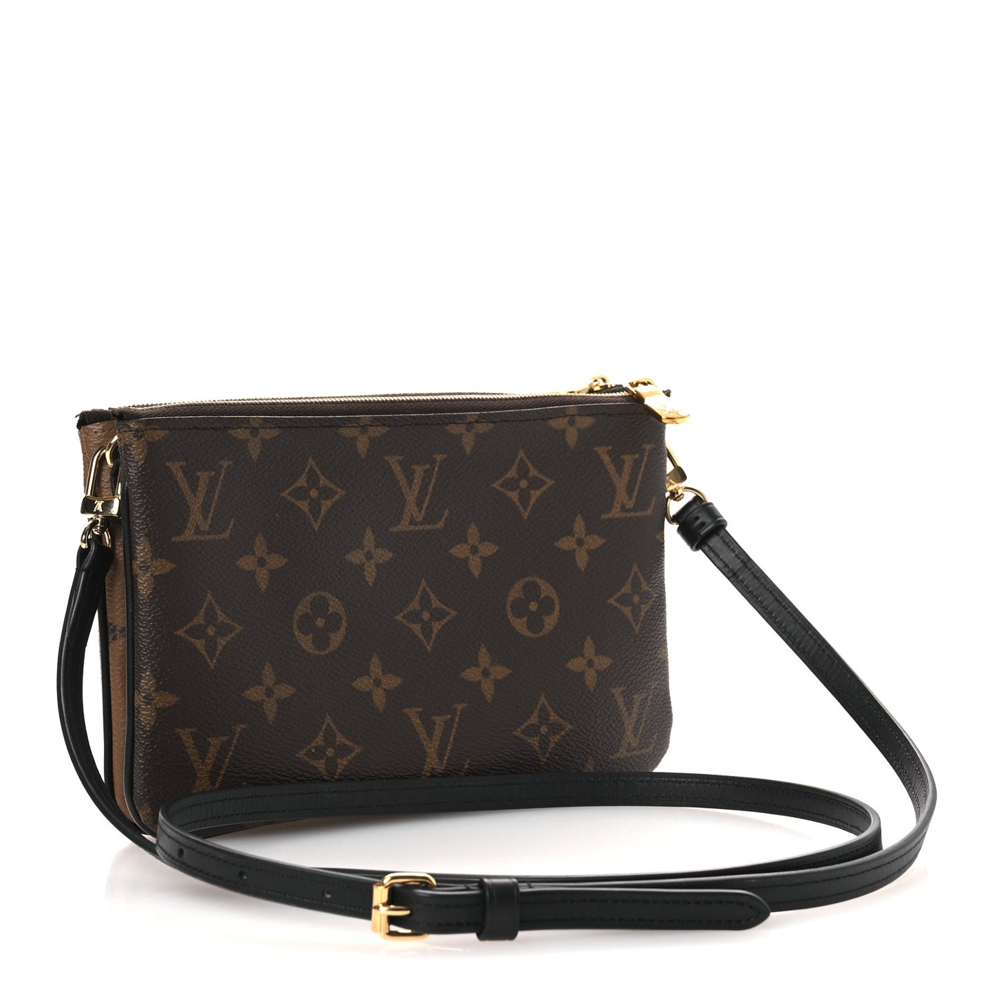 Reverse Monogram Giant Double Zip Pochette