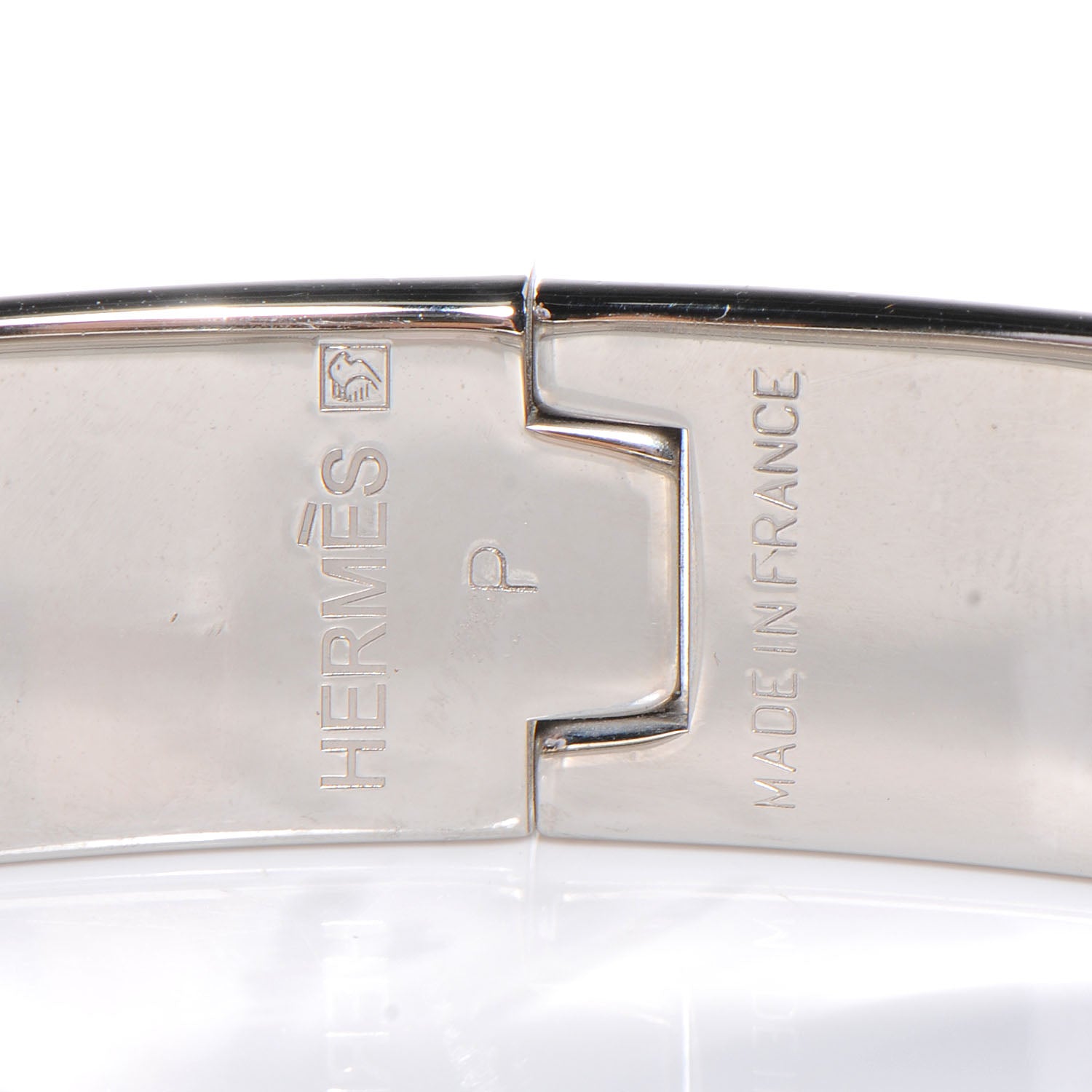 Hermes Enamel Narrow Clic Clac H Bracelet PM White 5 of 5