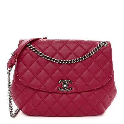 Chanel Lambskin Quilted Large Daily Supple Flap Dark Pink 1 of 10