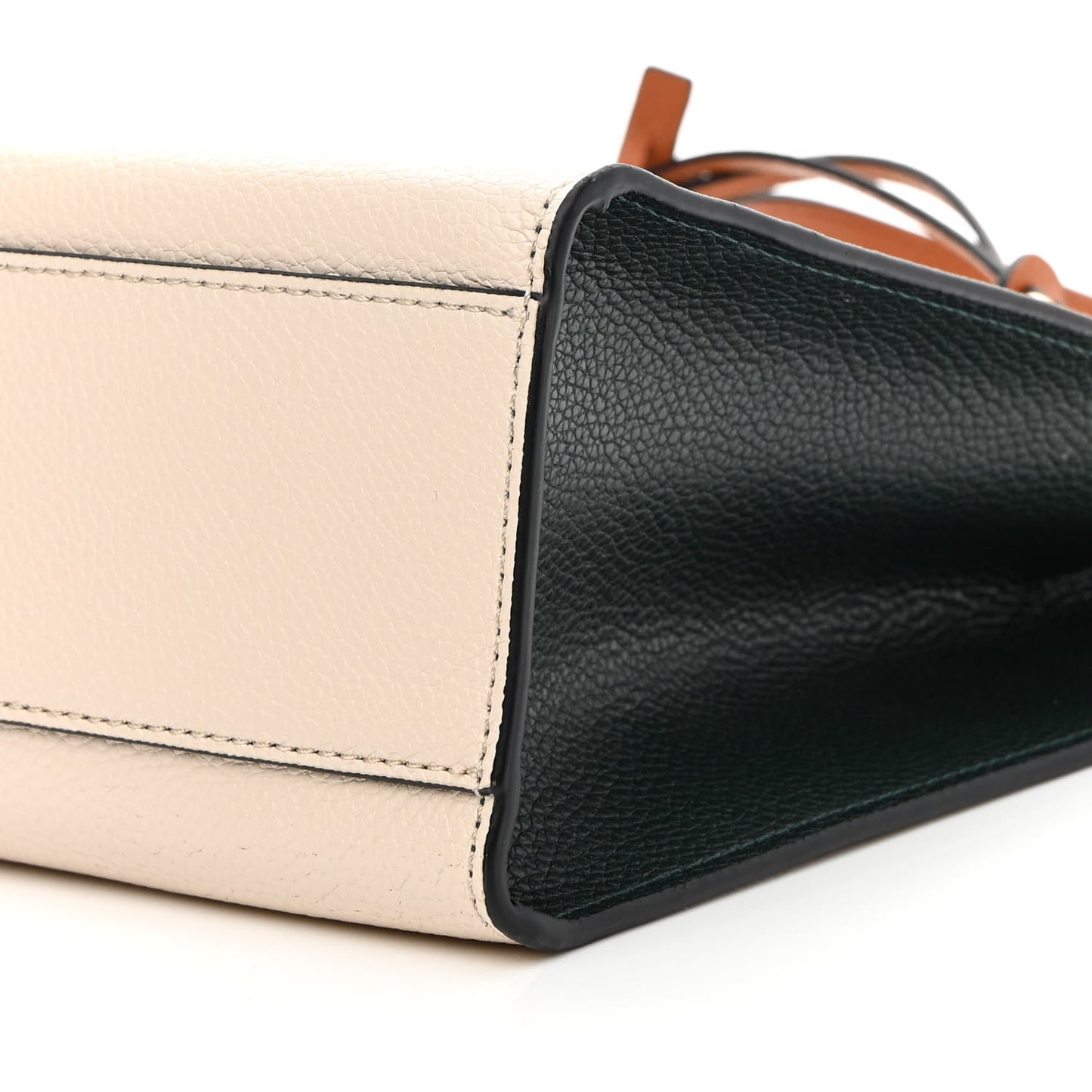 Calfskin Mini Grind Tote Bag Sandshell Multicolor