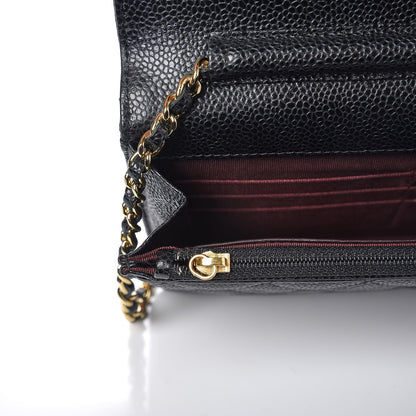 Chanel Caviar Quilted Wallet On Chain WOC Black 9 of 9