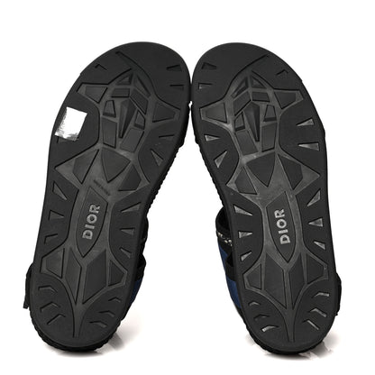 Christian Dior Technical Fabric Oblique Mens Atlas Sandals 38.5 Black Blue 5 of 8