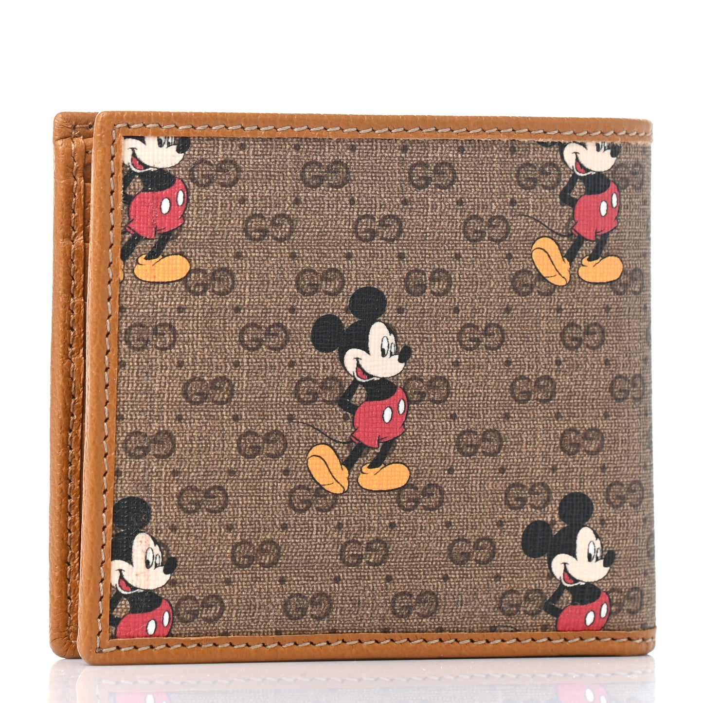 X DISNEY Mini Vintage GG Supreme Monogram Mickey Mouse Wallet Beige Vintage Sun Oil