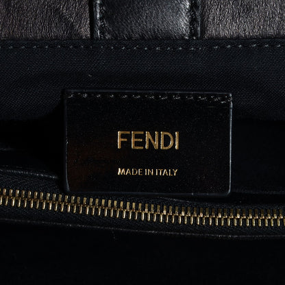 Fendi Nappa Crocodile Trapuntata Petite 2Jours Tote Black 6 of 12