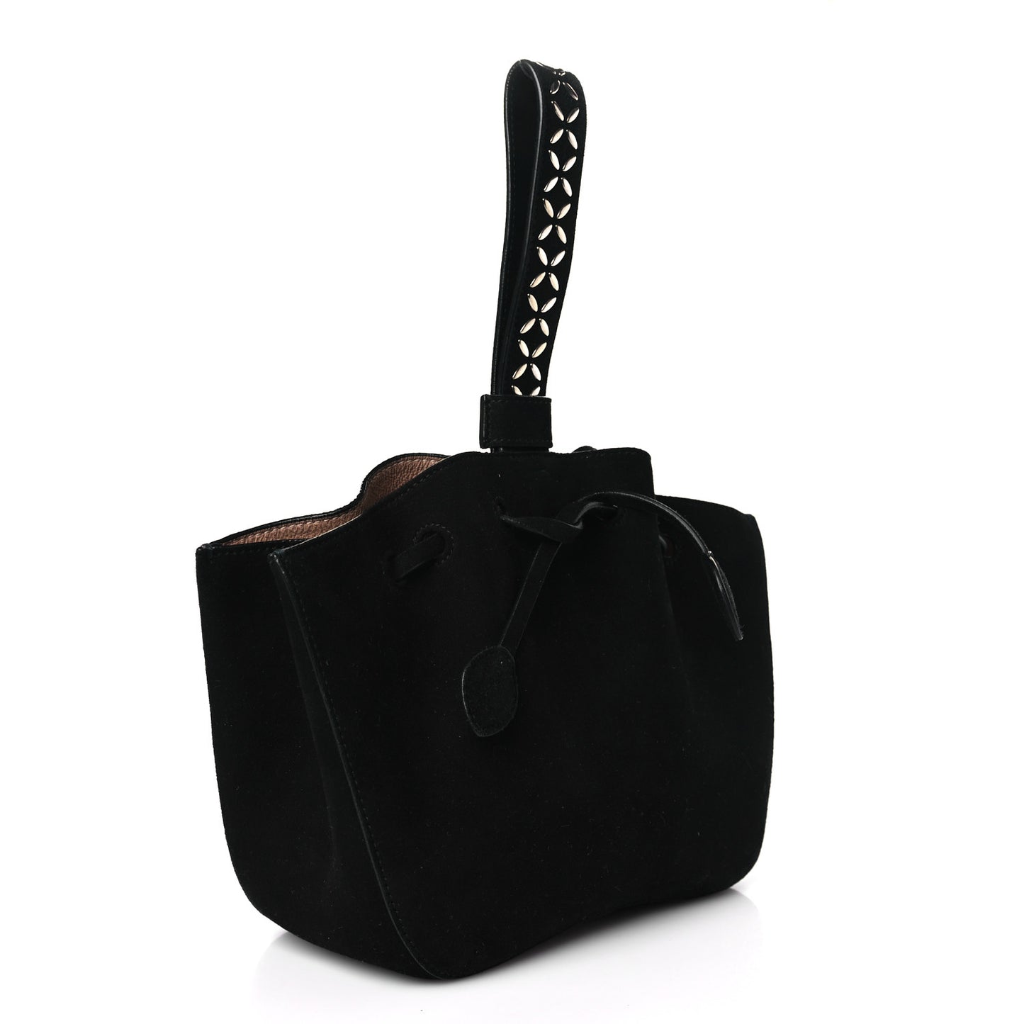 Suede Petal Embellished Rose-Marie 19 Bag Black