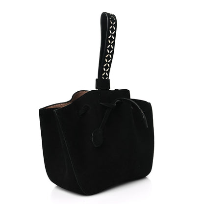 Alaia Suede Petal Embellished Rose-Marie 19 Bag Black 3 of 8