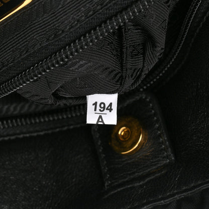 Prada Tessuto Nylon Bow Shoulder Bag Black 7 of 10