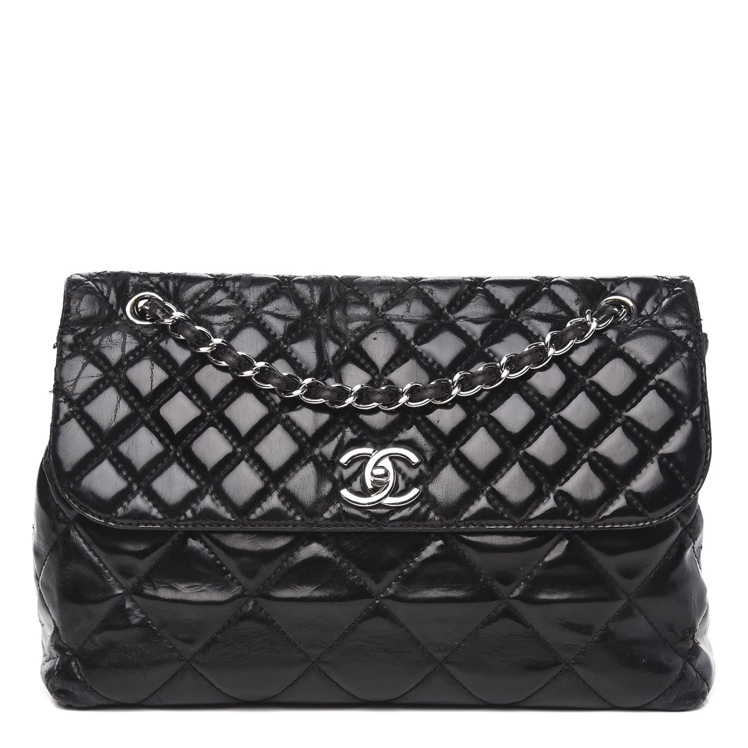 Chanel Vinyl Quilted In the Business Flap Bag Black 1 of 19