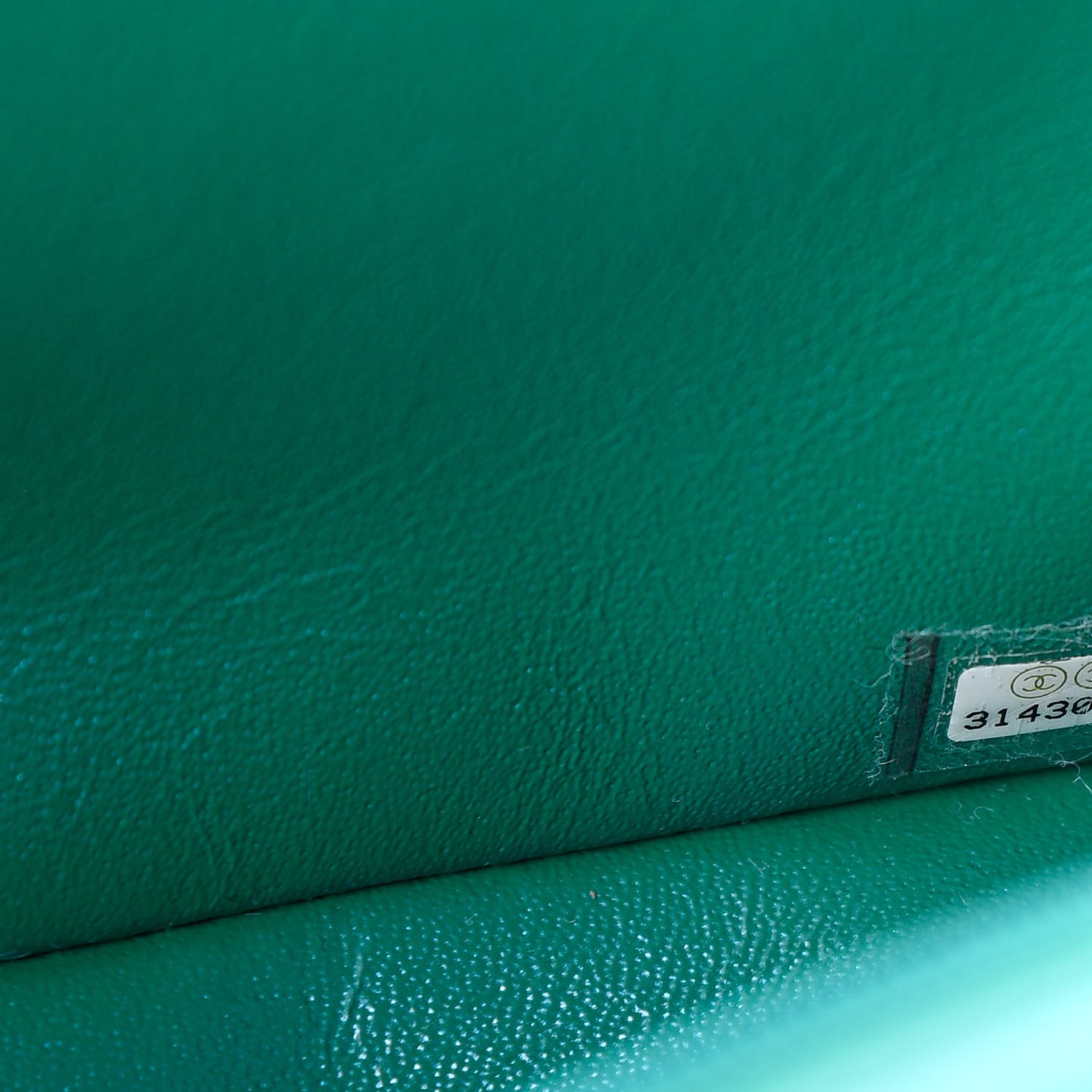 Iridescent Lambskin Quilted Mini Top Handle Rectangular Flap Green
