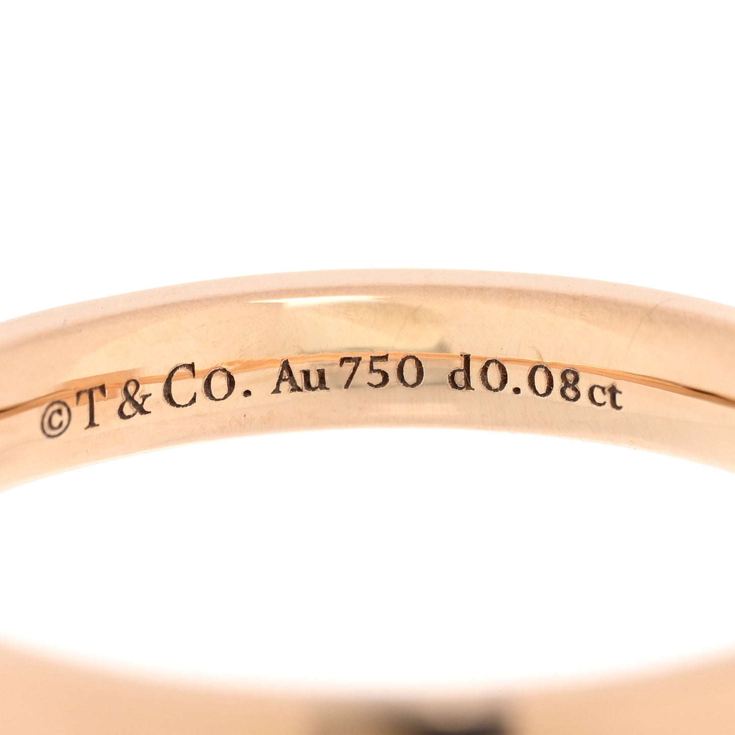 18K Rose Gold Diamond 2.5mm T T1 Ring 53 6.5