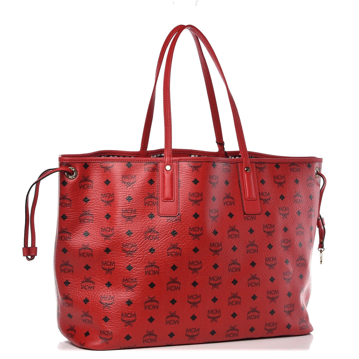 Visetos Large Liz Reversible Shopper Tote Ruby Red